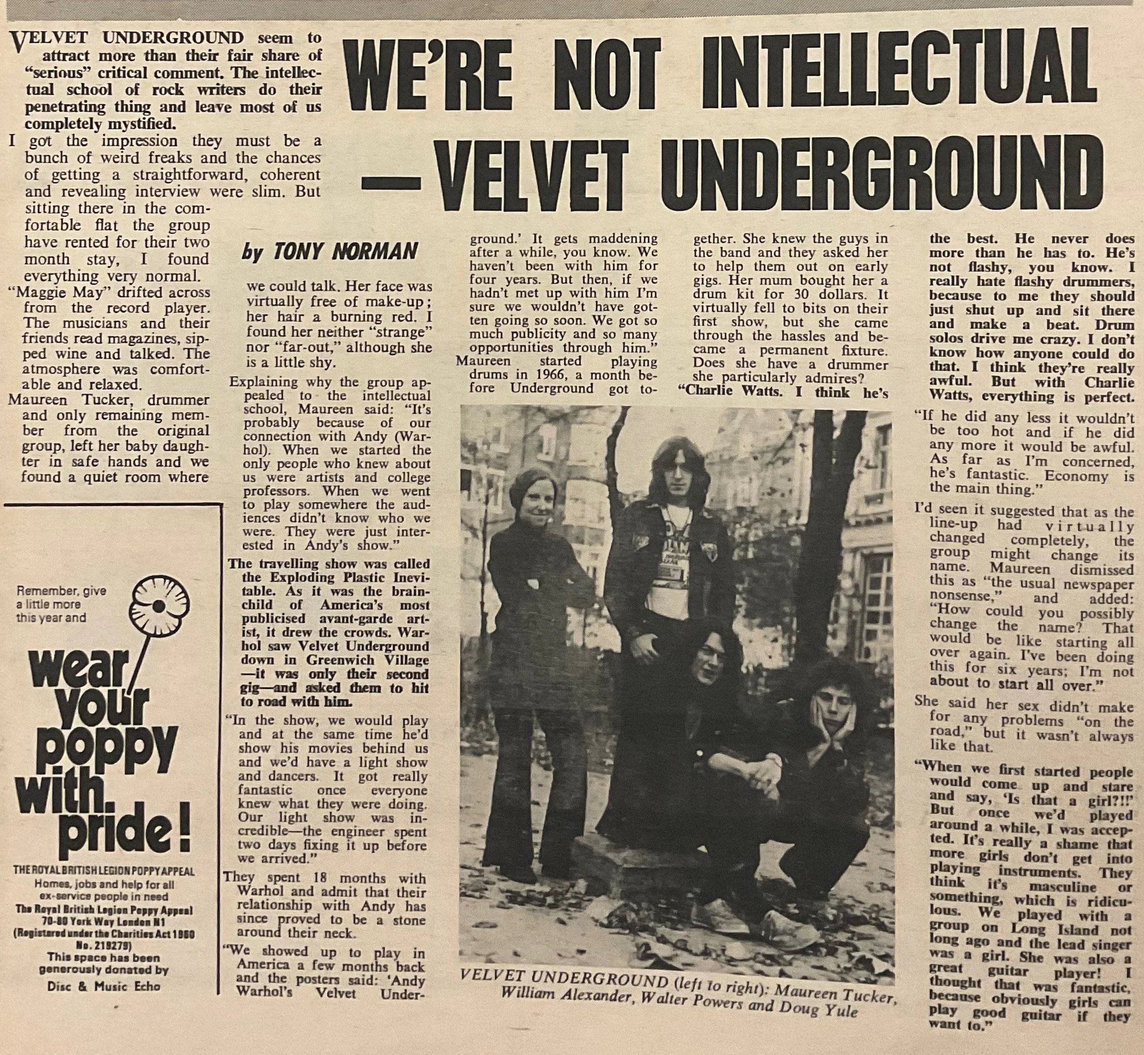 Velvet Underground — Blog — Peter Stanfield